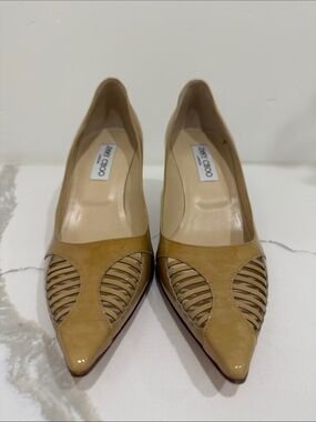 Jimmy Choo Patent Leather Pointed To Pumps 2.5” heels
